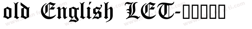 old English LET字体转换